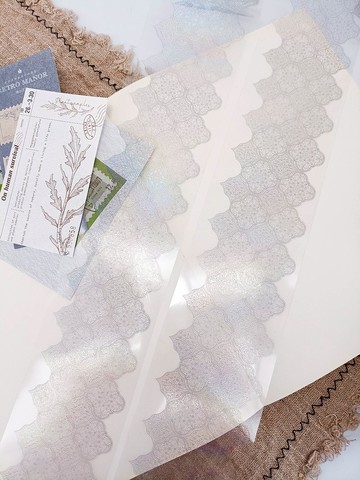 TG138蝴蝶白玻璃butterfly glass / 裝飾膠帶