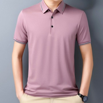 『百貨屋二號』桑蠶絲男士T恤短袖2025夏季商務休閑上衣免燙男裝POLO衫