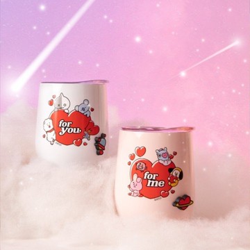 bt21 baby系列 宇宙級甜蜜蜜蛋型杯 350ml #304不鏽鋼 咖啡杯 保溫杯 隨行杯
