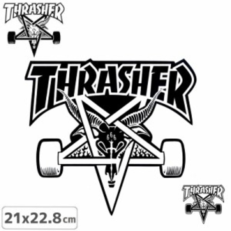 スラッシャー ステッカー THRASHER スケボーSK8 GOAT STICKER 2