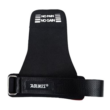 AOLIKES 奧力克斯 引體向上握力帶 手製尺寸42cm可調節 重量250g  18 x 21cm  黑色  1雙