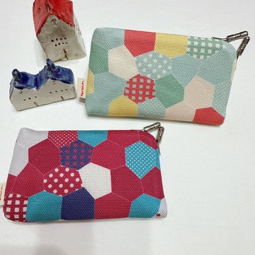 京都綾小路鑰匙口金包-六角(紫/綠)