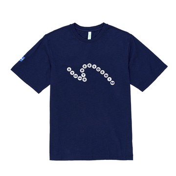 5th STREET｜山形｜男裝｜圓圈LOGO繡花短袖T恤｜丈青