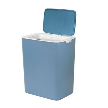自動掀蓋垃圾桶12L(沉穩藍)TC120B