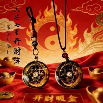 隔日💥六芒七星開財陣能量開韻隨身守護聚財陣駕車個人用品七星陣招財