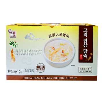 韓味不二 高麗人蔘雞粥禮盒  2.8kg  1盒