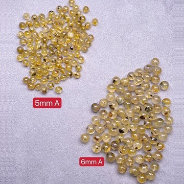 【肯爸水晶嚴選】新款母礦鈦晶A 5mm6mm/全孔/隔珠/配珠/手工串珠編織/材料珠/DIY/單顆/單珠/飾品/現貨