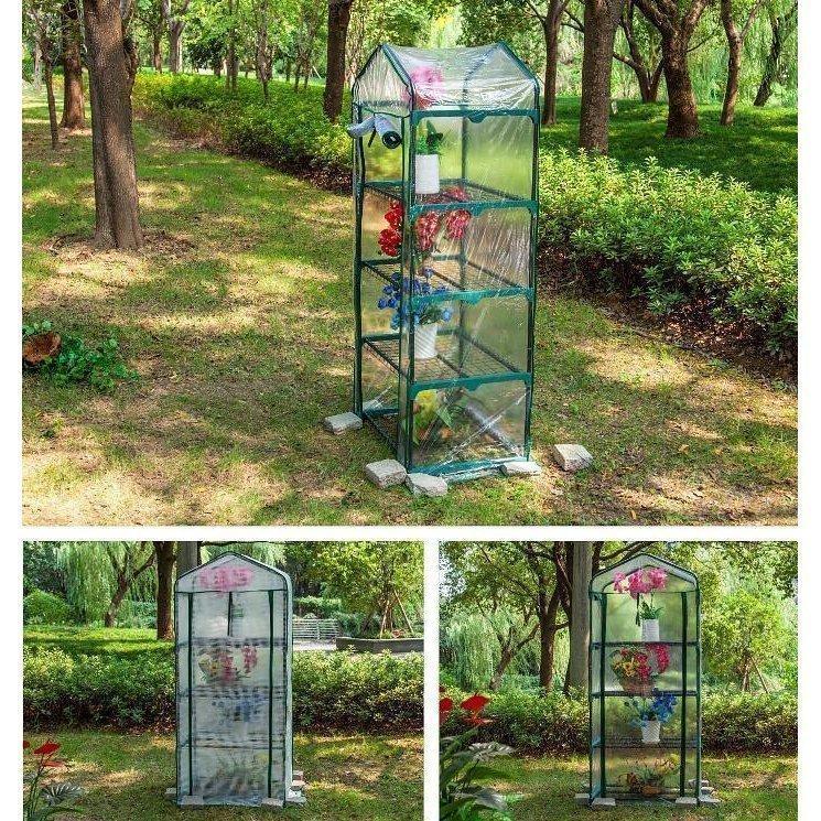 新品 温室 ビニールハウス フラワースタンド ガーデンハウスカバー 4段 花園 鉢植え 家庭用 農用 アウトドア ガーデニング