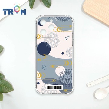 TRON IPHONE 15 PRO MAX 日系和風圓點流水紋系列 四角防摔載具殼 軟殼 手機殼