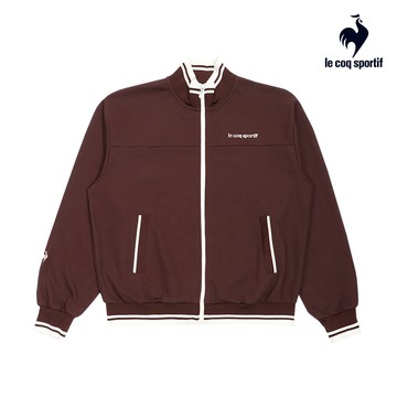 【LE COQ SPORTIF 法國公雞】男款咖啡色立領外套LWX61261