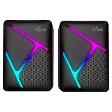 Hawk 浩客 USB 發光喇叭 炫彩呼吸燈 音域豐富  U205  黑色