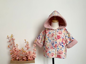 手作外套 高級手工服飾 子供服 外套 毛毛外套 羊羔絨 現貨 花