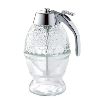 SALUS 佐藤金屬 玻璃蜂巢蜂蜜罐  透明  1個