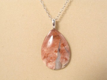 淚滴瑪瑙項鍊 棗紅粉櫻紅寶石墜飾項鍊飾品