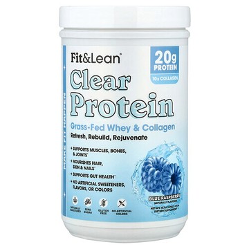 Fit & Lean, 透明蛋白質，藍樹莓味，1.04 磅（474 克）