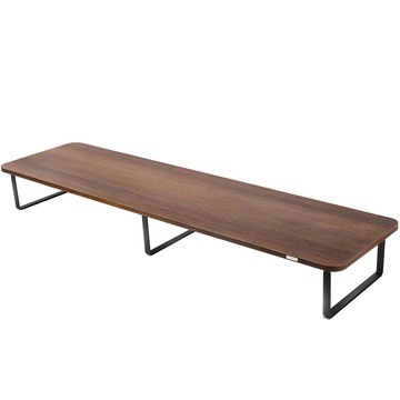 ABKO 現代塑合板雙螢幕架 AMS10D  1個  柚木色