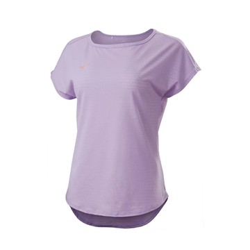 MIZUNO 美津濃 上衣 女款 短袖上衣 運動 紫 K2TAB20168