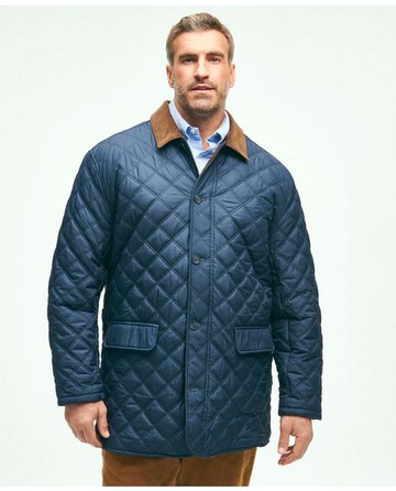 Brooks Brothers Men's Big & Tall Paddock Diamond Quilted Coat | Navy | Size 2X