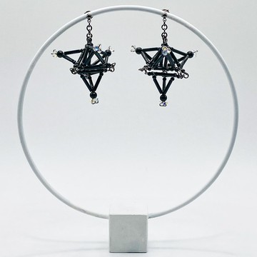 3D Stardust PIERCE/EARRING【Black】