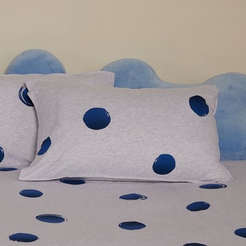 圓夢印花信封式枕套1入-銀白灰