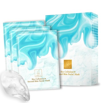 UNICAT 女神礦物水光保濕清潔面膜30g （3入一盒）生物纖維面膜 毛孔吸塵器面膜 毛孔清潔 控油面膜 吸油面膜