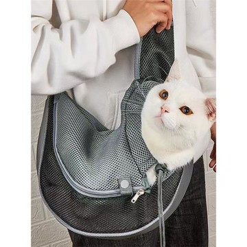 寵物斜挎包外出便攜單肩包透氣輕巧貓咪泰迪小型寵物包可折疊背包