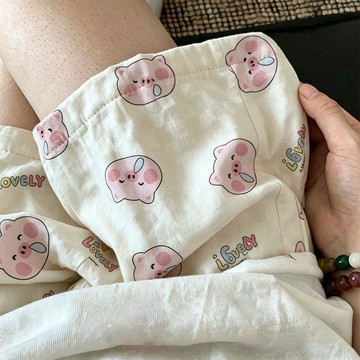 【台灣现貨】雲朵棉睡褲 女生短褲 休閒睡褲 卡通短褲 女生褲子 夏天短褲 情侶短褲 居家褲 女生睡褲 情侶睡褲 可愛睡褲