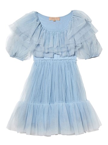Tutu Du Monde - Avant-Garde ruffled tulle dress - kids - Cotton/Nylon - 2-3 - Blue