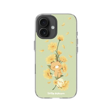 iPhone 16 Clear Case（相機按鈕） 透明 - 小玉米花 Littlepopcorn - 金盞花