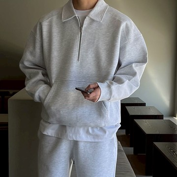 正韓High-Q 美國專利 SUPIMA棉 半拉鍊翻領長袖衛衣 5色 YUPPIE 預購商品 0318