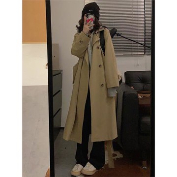 日系風衣外套女2026春秋新款小個子中長款今年流行大衣chic英倫風