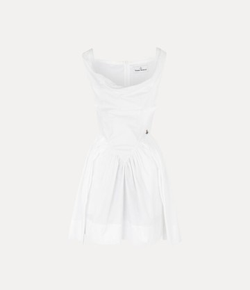 Vivienne Westwood Mini Sunday Dress Compact Poplin White 42 Women