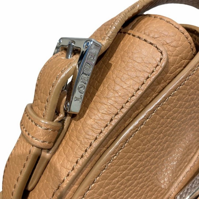 LOEWE ロエベ センダ ショルダーバッグ レザー シルバーカラー