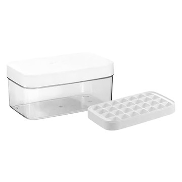 FaSoLa 冰爽系列 大容量儲冰 製冰盒  白色 + 透明色  方形(21.5 x 12.5 x 10.2cm)  1個