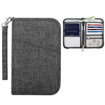 【日本代購】護照包 防水 智能科技防盜 電波遮斷/RFID材質