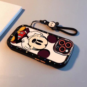 捧臉米奇適用于iPhone15手機殼7/8plus新款女x/xr/xs可愛蘋果14promax動漫全包13卡通11創意12硅膠防摔保護套