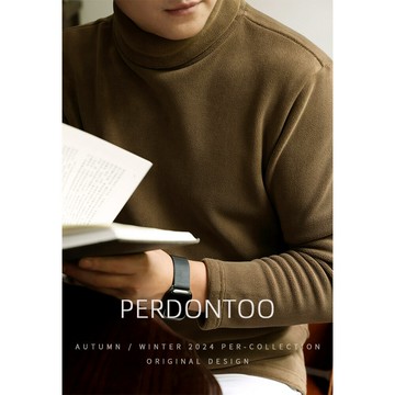 450g重磅奧力絨高領加厚男士保暖自發熱長袖T恤秋冬打底衫