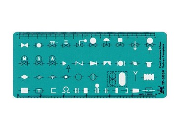 Life 徠福 TP-503A 配管符號定規 (73 x 171 x 0.8mm)