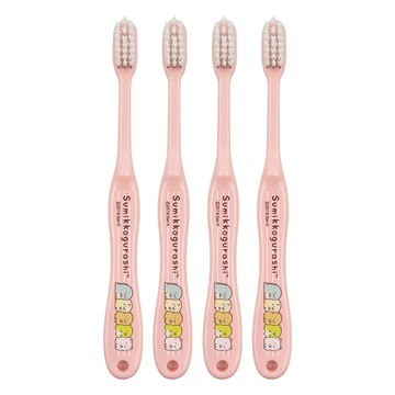 Skater 兒童牙刷 6-12歲  角落生物 粉色  4支  1入