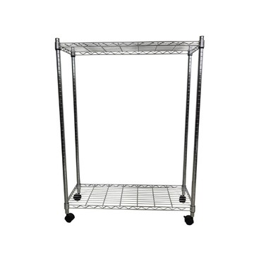 Top queen 【Top queen】35 x 90 x 140 cm 二層附輪鐵力士鍍鉻萬用收納架