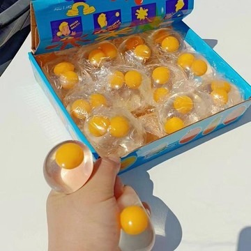 【夏日上新】🧊臺灣出貨🧊爆款透明雞蛋仿真雙黃蛋隨意整舒壓水球兒童玩具
