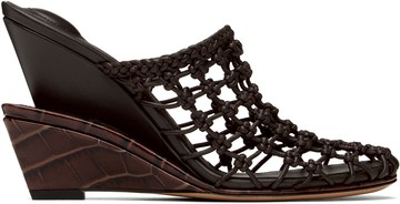JACQUEMUS 棕色 La Croisière 系列 The double woven 穆勒鞋