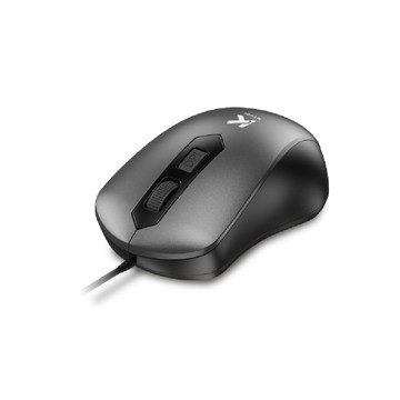 KTNET M300 4D有線光學靜音滑鼠 USB滑鼠 1600DPI 銀曜黑