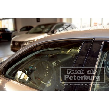 凌志IS二代晴雨窗 LEXUS IS220-IS250 2006-2013.5 年專用【短截款】比德堡嵌入式晴雨窗