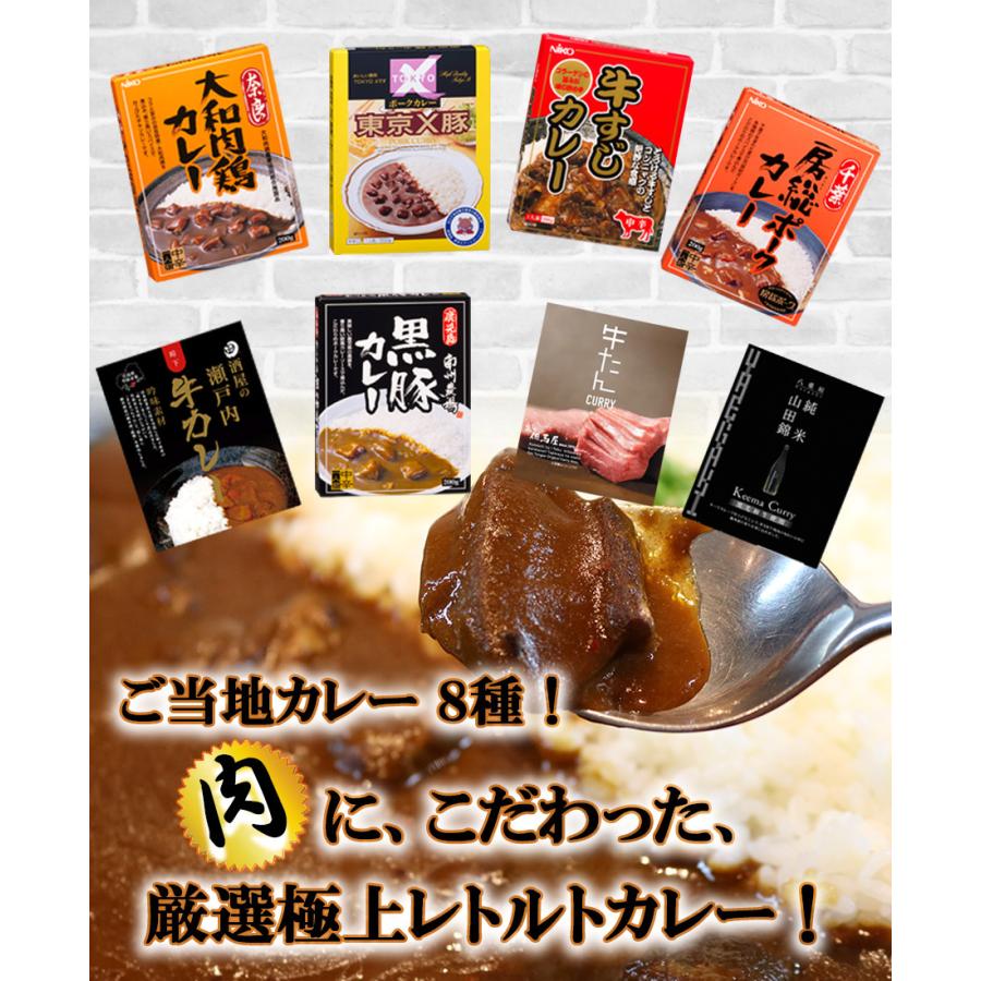 ご当地カレー 肉系レトルトカレー 8種類セット 名物カレー