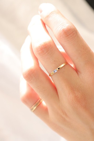 【華凜 akari】藍寶石夾鑲戒/現貨