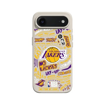 iPhone Air SolidX 貝殼灰 - NBA - 塗鴉系列-洛杉磯湖人 L.A. Lakers - Graffiti