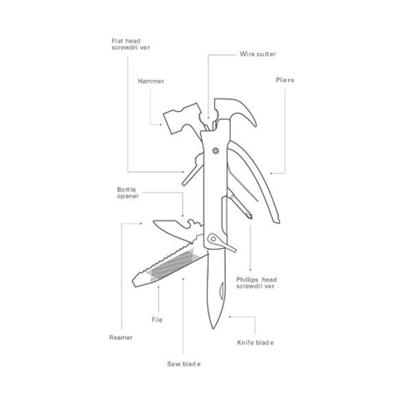 キッカーランド KIKKERLAND WOOD HAMMER MULTI-TOOL BLACK ブラック ウッドハンマーマルチツール