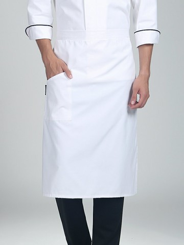 廚師圍裙男半身圍裙餐廳酒店加長款半圍腰廚房半截圍裙女黑色圍裙