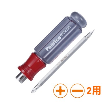 【Panrico 百利世】125mm水晶兩用起子組 水晶卸力螺絲批組 十字 一字